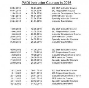 IDC Dates 2016